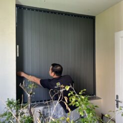 Cửa nhôm xếp che nắng mưa cửa sổ bền đẹp