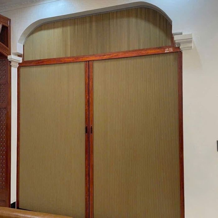 Cửa xếp rèm tổ ong mái vòm | Công năng ngăn lạnh điều hòa cực kì tốt