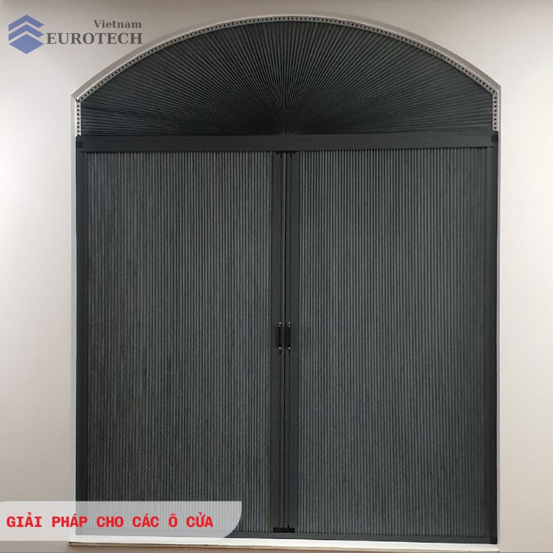 Cửa xếp rèm tổ ong mái vòm đẹp thẩm mỹ cao