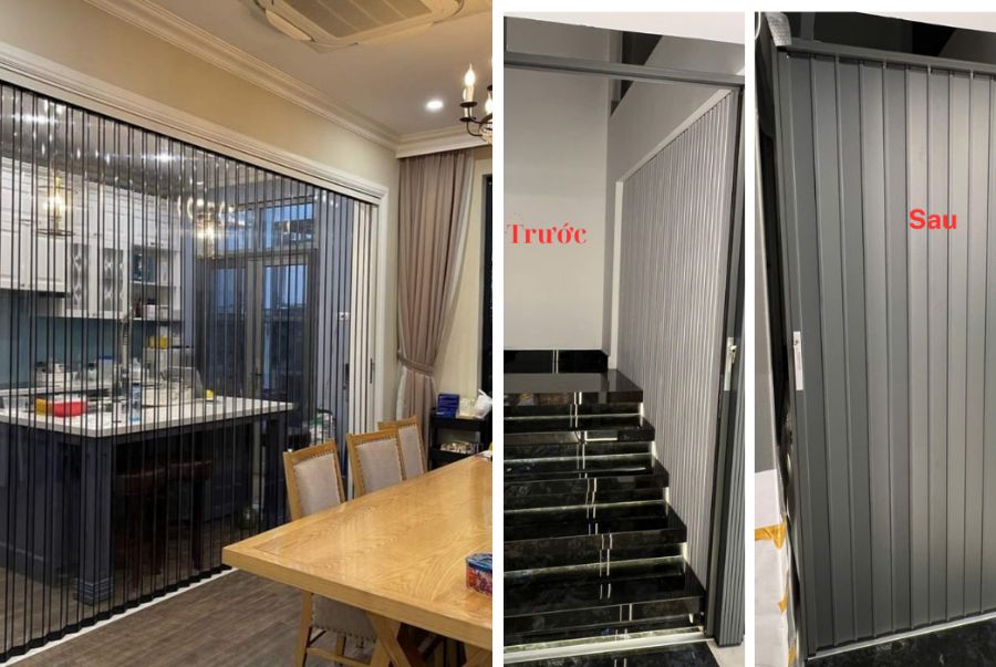 Cửa xếp nhôm ngăn lạnh tốt và ngăn mùi hiệu quả.