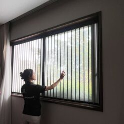 cửa lưới xếp lá nhôm cửa sổ chống côn trùng