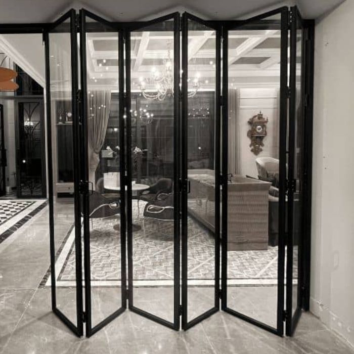 cửa nhôm xếp trượt 6 cánh