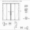 Cấu tạo chi tiết cửa nhôm kính trượt quay màu trắng