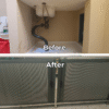 Hình ảnh trước và sau khi thi công rèm tổ ong làm cánh tủ bếp