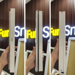 khung nhôm vách ngăn phòng bếp nhựa trong suốt