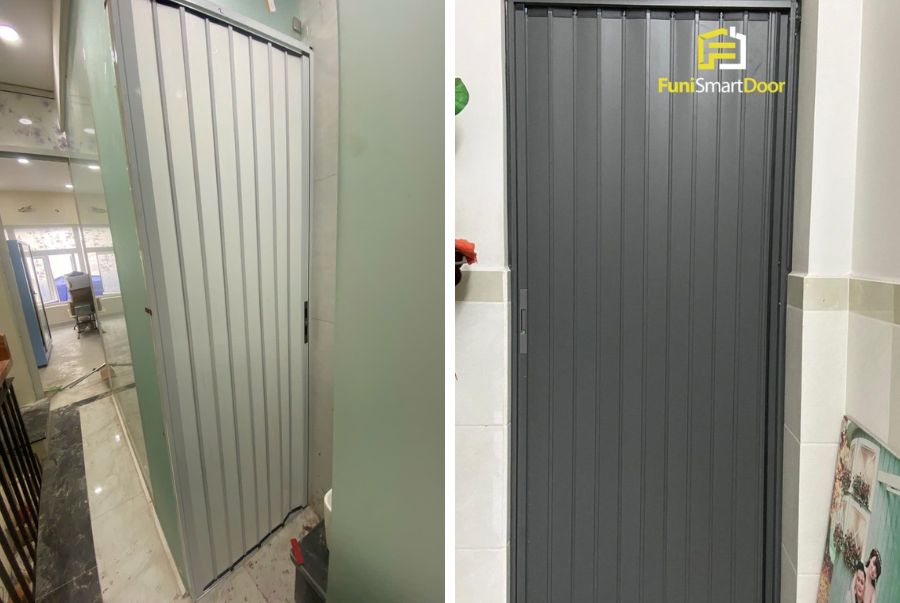 tấm lá xếp nhôm vách ngăn khu vực nhà vệ sinh cao cấp