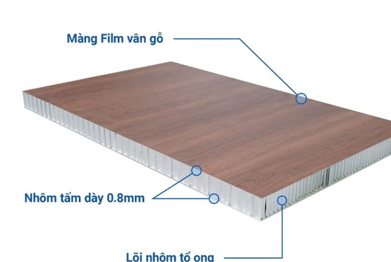 Tấm nhôm tổ ong bề mặt phủ film